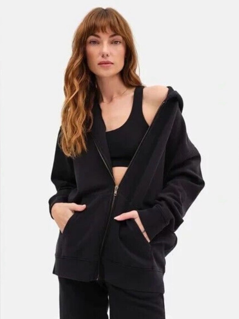 MATE the Label Organic Cotton Oversized Full-Zip Hoodie M/L